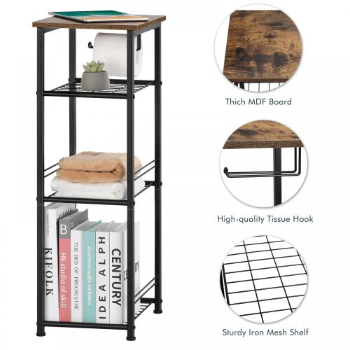 4 Tiers Freestanding Bathroom Storage Shelf