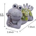 Froschgartenstatuen mit solaren Leuchten