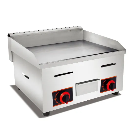 Professional Restaurant-grade 2-Burner Gas Griddle for Grilling Hamburgers and Burgers