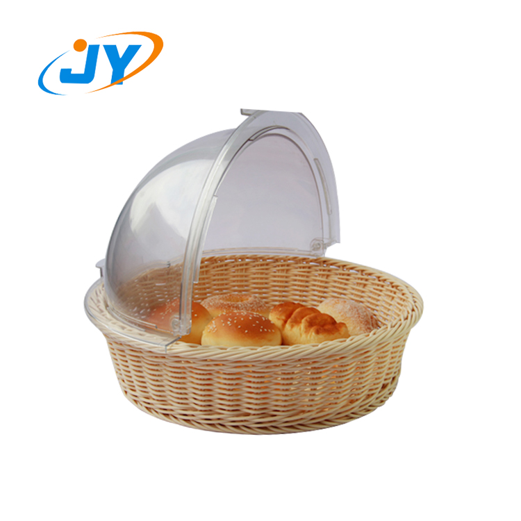 Handweaved round PP rattan basket for bread