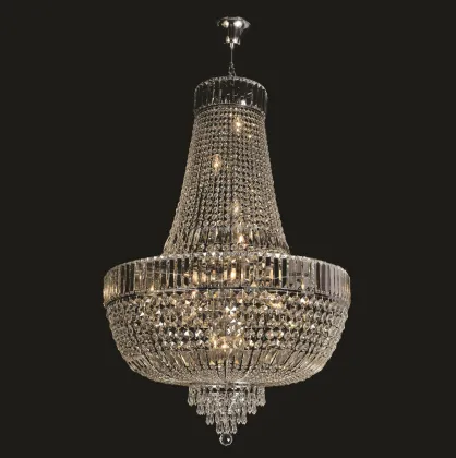 Schonbek Petit Crystal Chandelier - Luxury Gold Pendant Lamp for Living Room