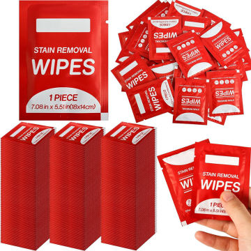 Customized single piece portable emergency cleaning wipes