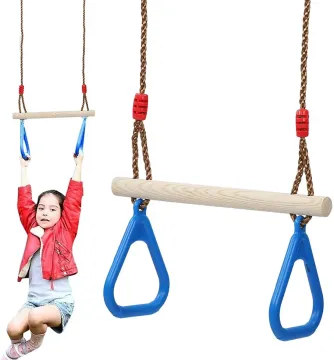 Factory Price Children's Gym Trapeze Bar Swing Set with Triangle Handgrips