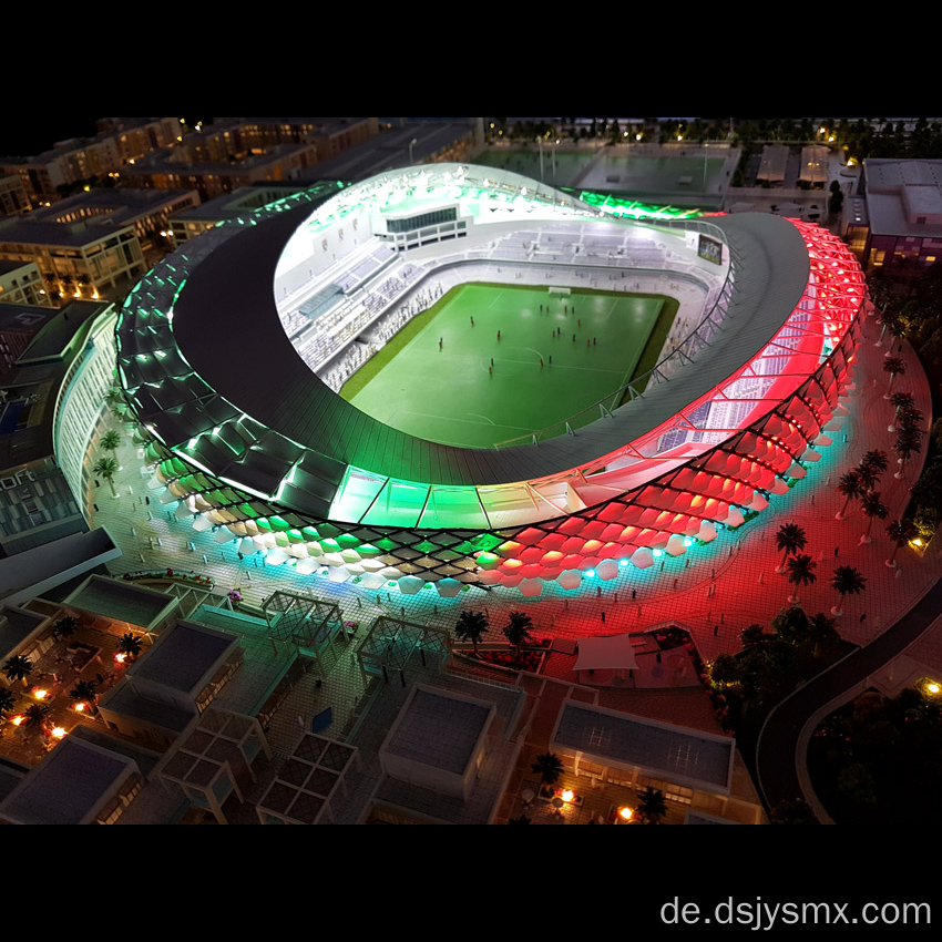 Fußballfeld 3D -Modellsandtabelle