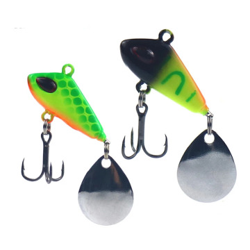 Metal Vib Vibration Fishing Lures for Pike Bass Trout - Rotating Flashing Spinners 10g 15g
