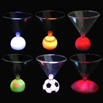 Flashing Martini with Balls' Base, LED Glass, LED Cup, LED Flashing Mug