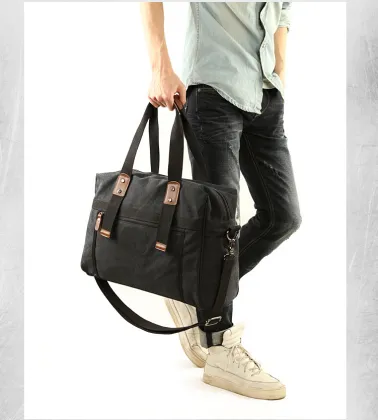 custom hign quality canvas travel bag for men