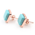 Natural crystal stone agate earrings earring stud