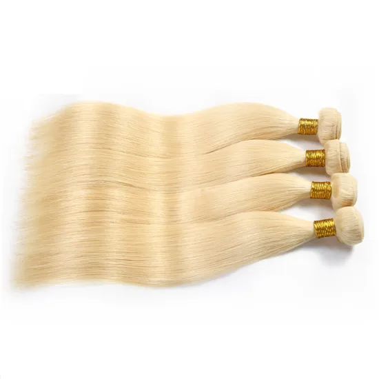 613 brazilian bundle closure human hair lace frontal raw virgin hair weave body wave straight hair russian blonde