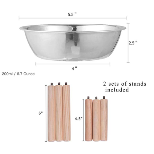 Table à manger de chat pour animaux de bambou