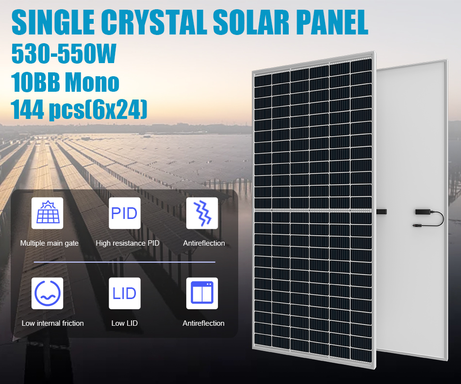 Mono Solar Panels: Half Cell, 330W-550W, PERC