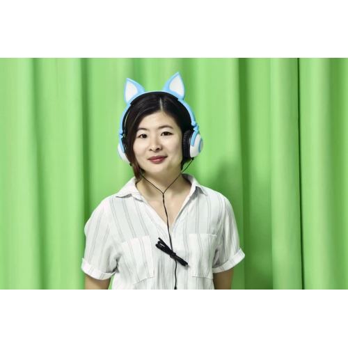 Diam Disco LED Lucu Kartun Musik Anime Headphone