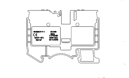 Feed-Through Push Wire Spring Terminal Block