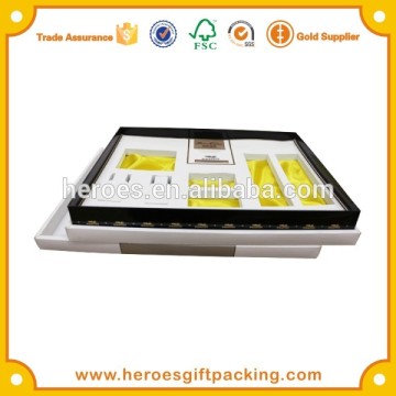 Trade Assurance Customized EVA Insert Paper Box Cosmetic Gift Paper Packaging Box EVA Silk Fabric Holder