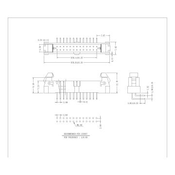 2.00mm Ejector Header 90° With Short Latch