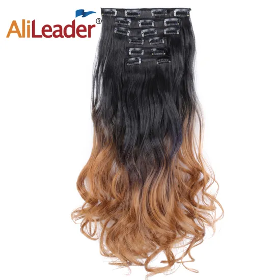 AliLeader Body Wave Hair Clip 20 Colors Clip In Hair Extension Synthetic Clip In