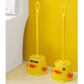 Yellow Duck Cute Toilet Brush Set with Holder