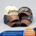 Topi Baseball Americana Vintage Patch Dicuci