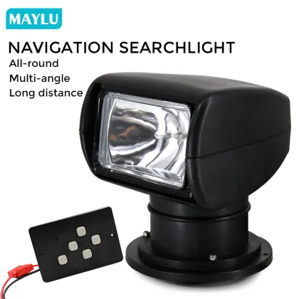 24V Yacht Searchlight: Halogen Marine Searchlight for Navigation and Lighting