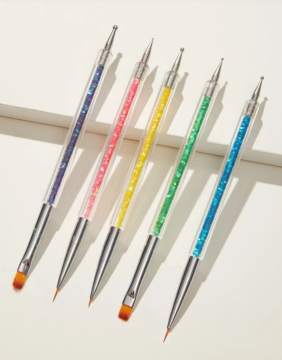 Professional Grade Custom Logo Colorful UV Gel Painting Nail Art Tool Kit: Including Point Drill Pen and Brushes Set for Home and Salon Use
