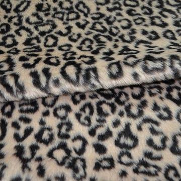 Panther print/faux fur PV plush fabric, 40 to 80mm height