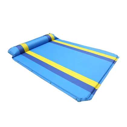 Waterproof PVC Air Bed Camping Mattress - Portable Double Flocked Sleeping Mat