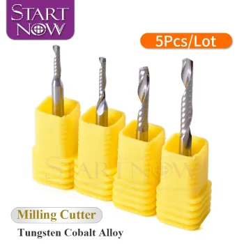 5PCS Acrylic Tungsten Steel Milling Cutter - Engraving CNC Router Bit for Wood Cutting