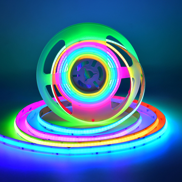 Smart Addressable COB LED Strip: Dream Color High Density Flexible RGBIC 220V LED Cob Strip Light