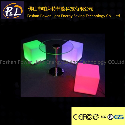 LED illuminato colorato sgabello cubo di LED