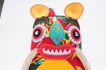 Chinese Folk Cloth Patchwork Blessing Tiger Doll