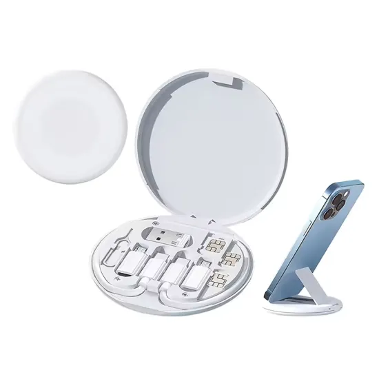 1080p 2K 4K Fast Charging Data Cable: 60W 3-in-1 USB Cable Set with Multi-Function Compatibility for Mobile Phones in Storage Box