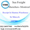 Shenzhen Port LCL Consolidation To Montreal