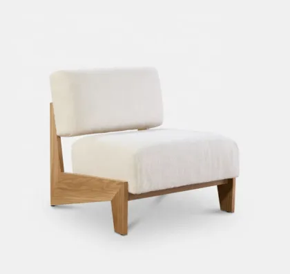 Schulte Slipper Chair: Modern Solid Wood Tufted Living Room Chair Factory Direct