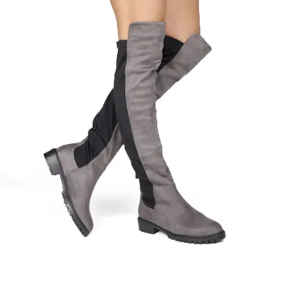 winter long genuine leather over knee boots