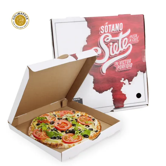 Wholesale Customizable Logo Reusable Corrugated Pizza Boxes - Affordable and Eco-Friendly Takeaway Solutions