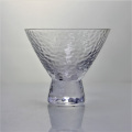 Hammer Embossed Crystal Cocktail Stemless Martini Glass