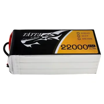 TATTU  22.2V 6S 12000mAh 16000mAh 22000mAh LiPO Battery Burst 25C/15C for Big Load Multirotor FPV Drone