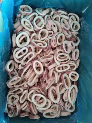 IQF frozen Squid Rings Sthenoteuthis Oualaniensis Lesson