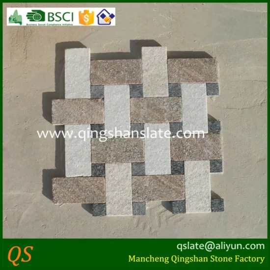 natural slate stone purple backsplash tiles mosaic