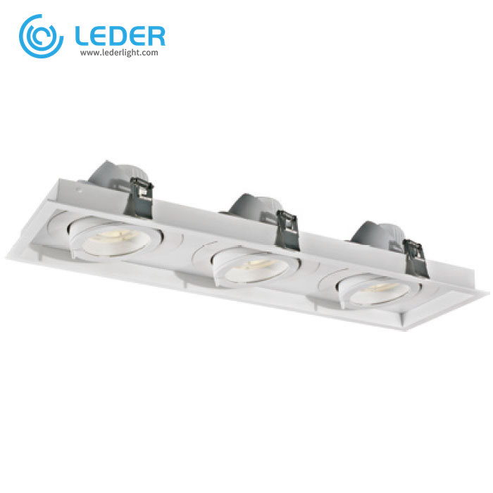 تقنية تصميم مستطيل LEDER 30 وات * 3 إضاءة سبوت LED