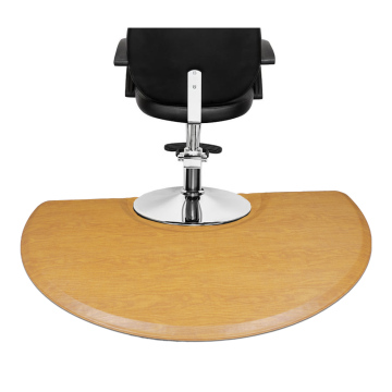 Black Semi Circle Anti-Fatigue Salon Chair Mat for Barbershops
