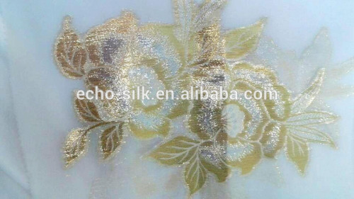 sliver/metallic silk fabric