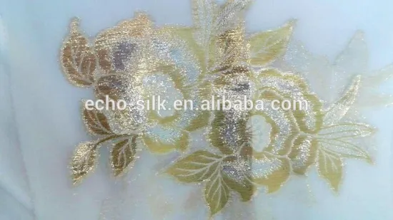 sliver/metallic silk fabric