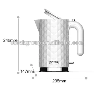 2 Stage Opening System Kettle/Diamond Design Electric Kettle/Plastic Automatic water kettle