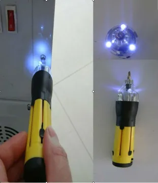 6 in 1 multi screwdriver set with LED lights