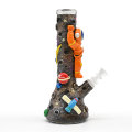 Orange astronaut glass Beaker Bong