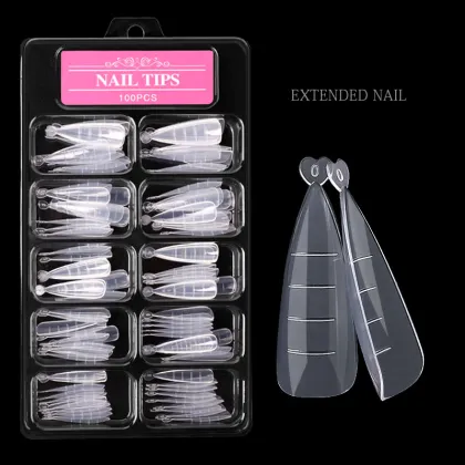 High-Quality Dual Form Nail Tips for Gel Nail Extensions with Scale