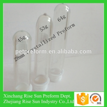 95 Degree Hot Fill Crystallized Bottle Preform with 28mm 54g 1500ml