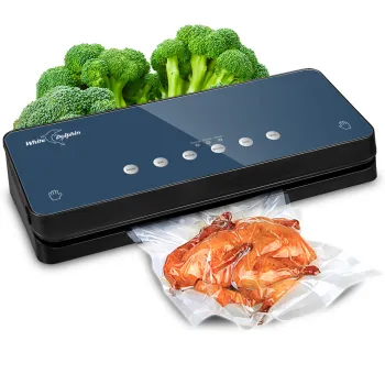 White Dolphin Vacuum Sealer Machine with 10 Pcs Free Food saver Bags 220V 110V Automatic Household Best Vacuum Packing Machine