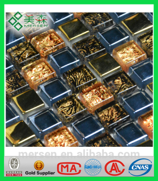 REFU iridescent glass mosaic tile for kitchen backsplash